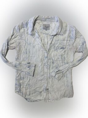 Rails Women's bleached Blue and white Button-Down Shirt
